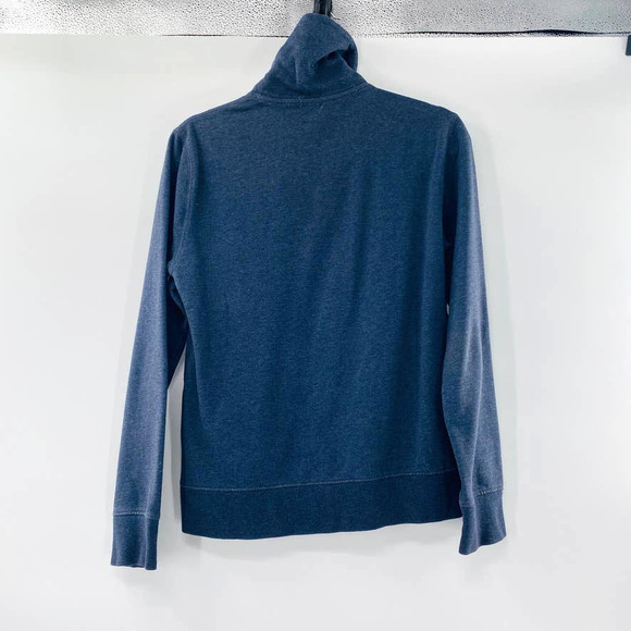 Club Monaco Cotton Shawl Collar Pullover Sweatshirt Sweater Heathered Navy XS - Picture 3 of 9